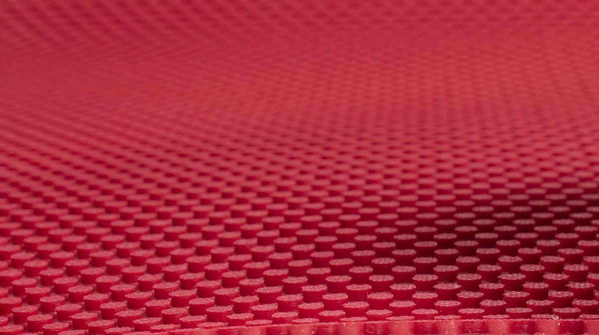 Butterfly Orthodox Table Tennis Rubber: Close-up of Pip Profile